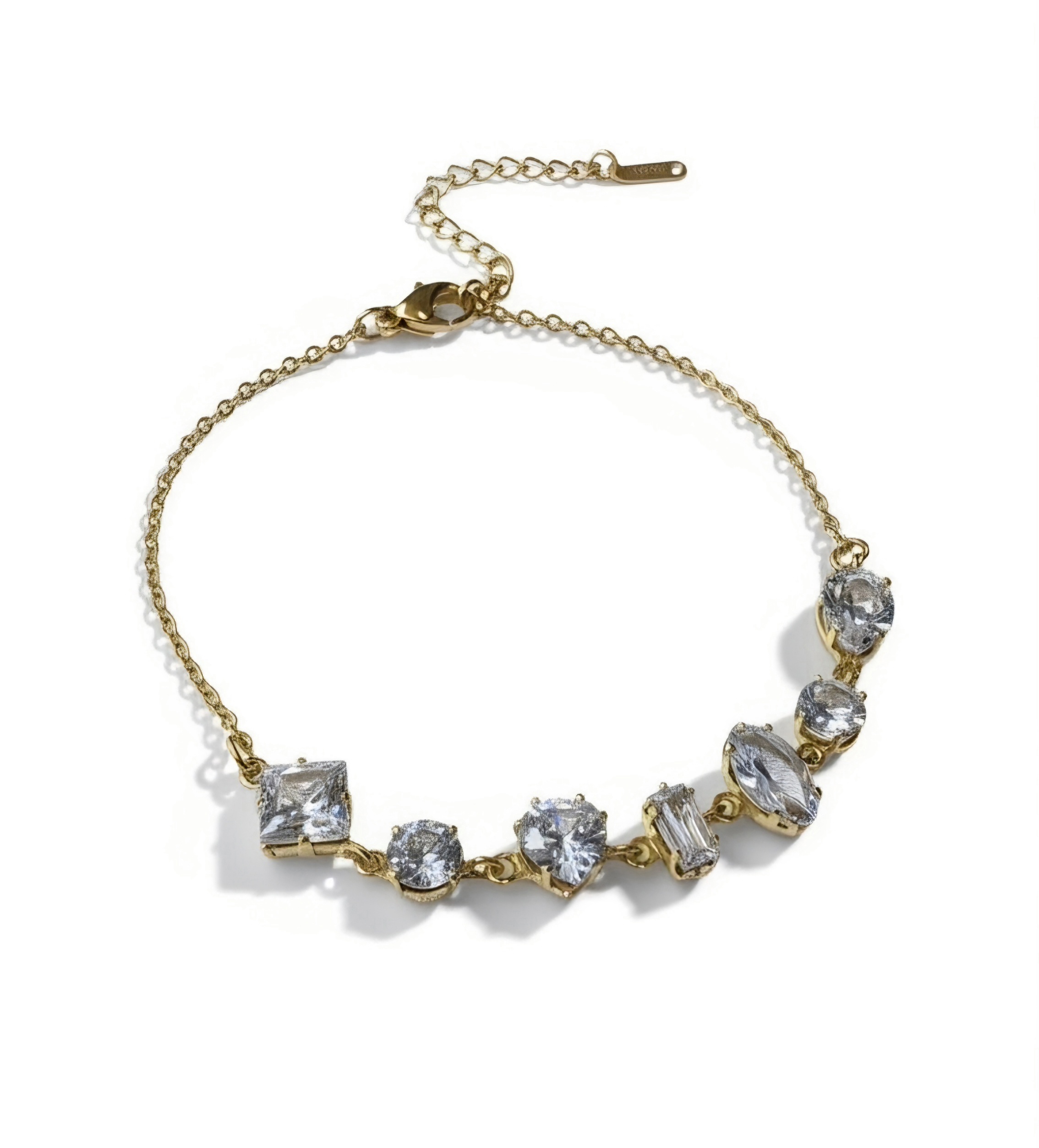 Geometric Crystal Charm Bracelet — view 2